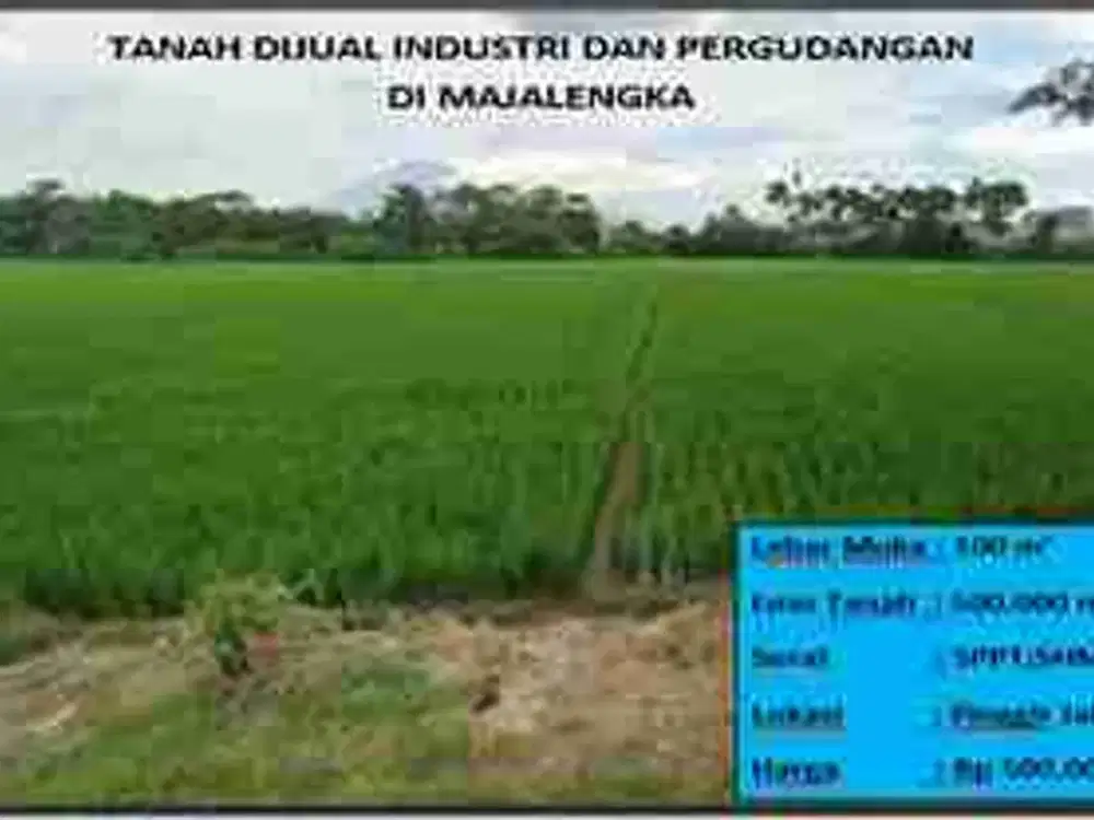 Tanah industri dan pergudangan Majalengka