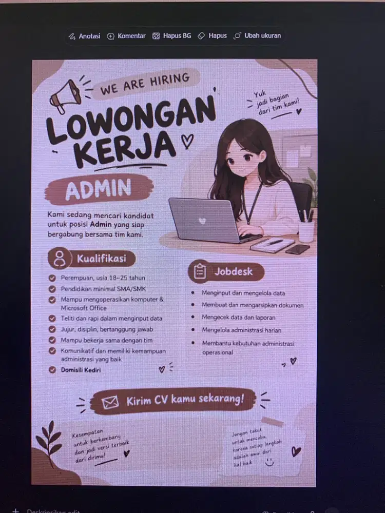 Lowongan Kerja Admin Online Store
