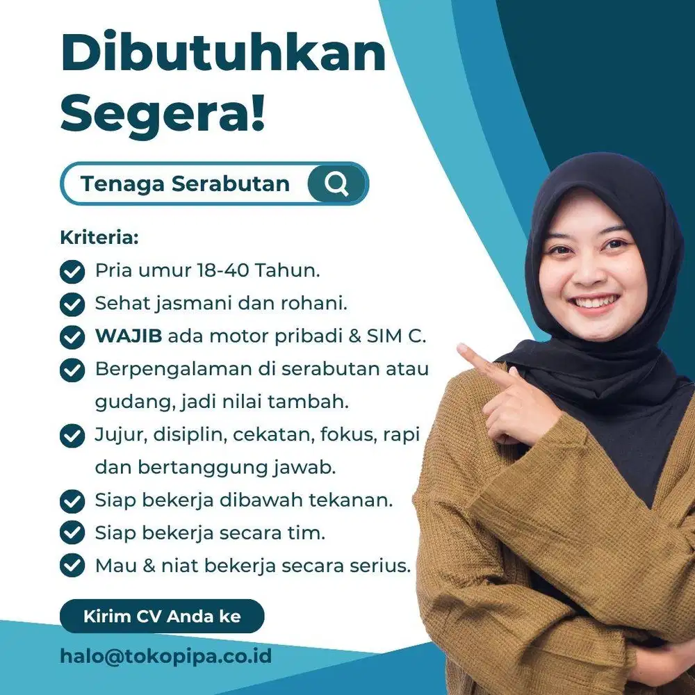 Dicari Karyawan Serabutan Full Time Semangat Kerja Butuh Cepat