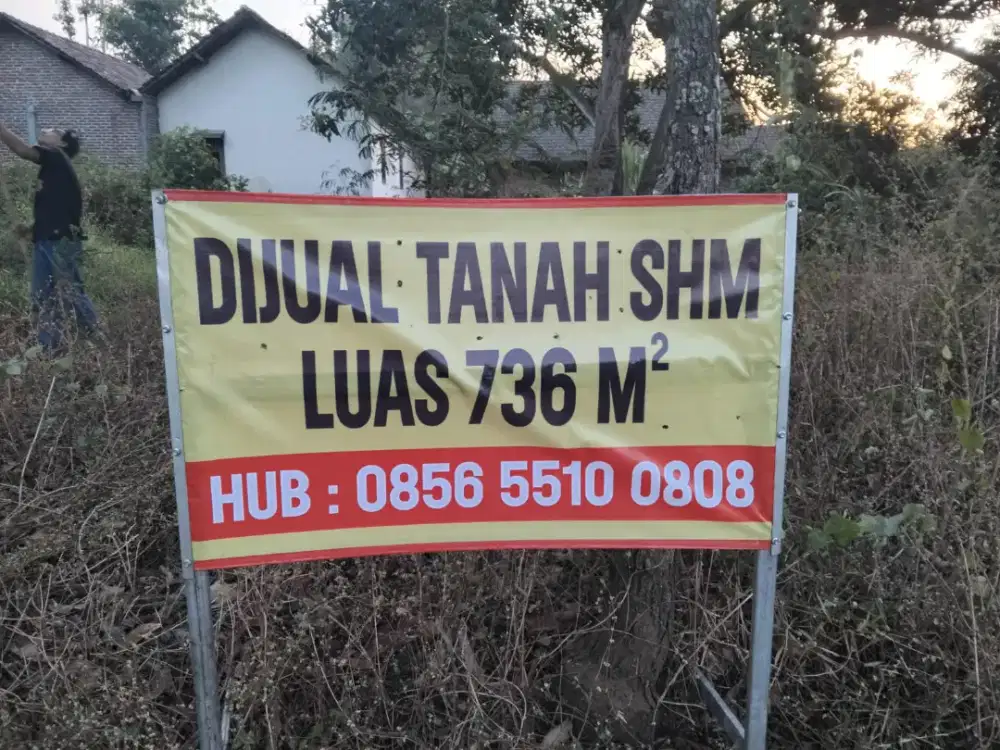Dijual cepat tanah SHM luas 736 m²