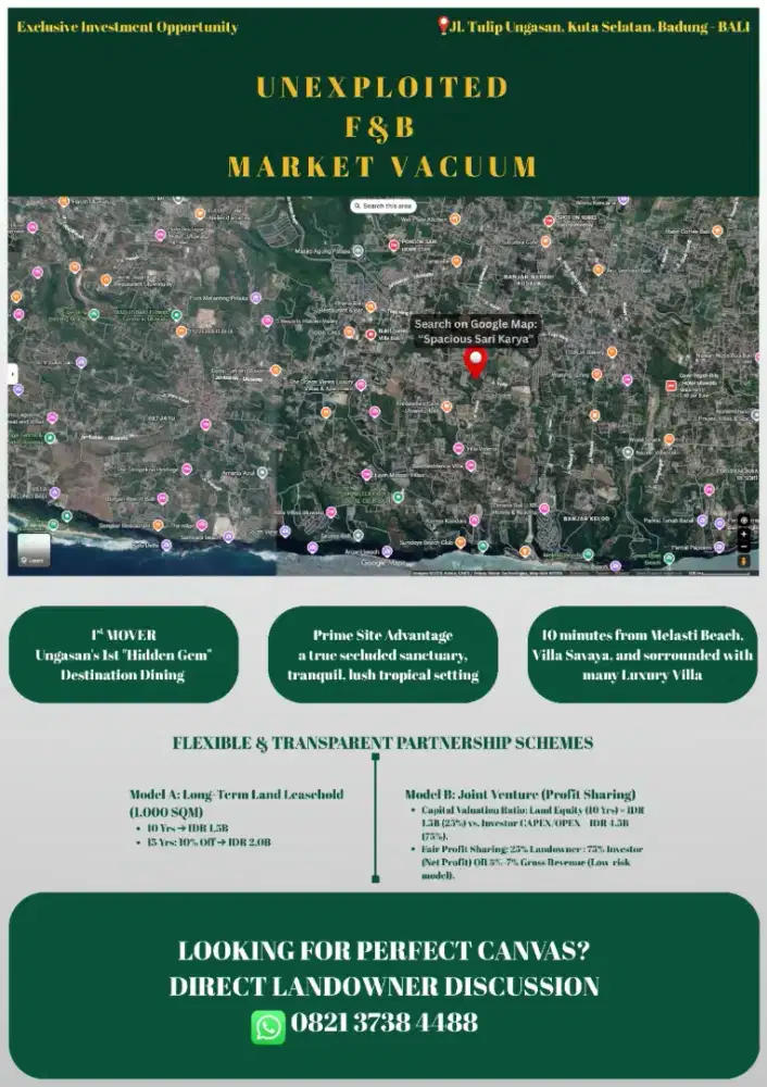 Leasehold Disewakan Tanah di Ungasan - Bali