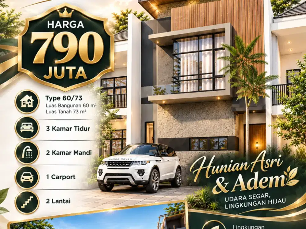 Rumah Modern Premium 2 Lantai di Bandung Timur – 790 Juta