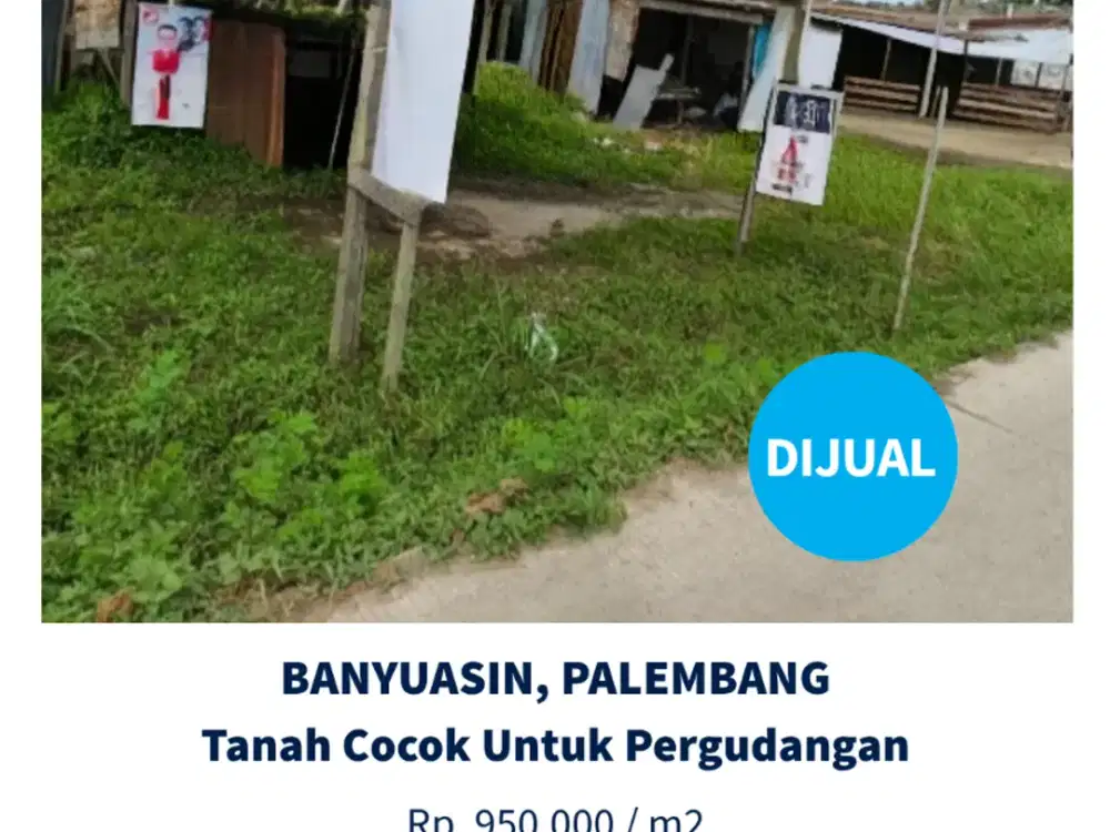 Dijual Lahan 2.072 m² Pinggir Jalan Utama Kawasan Tanah Mas, Talang Kelapa