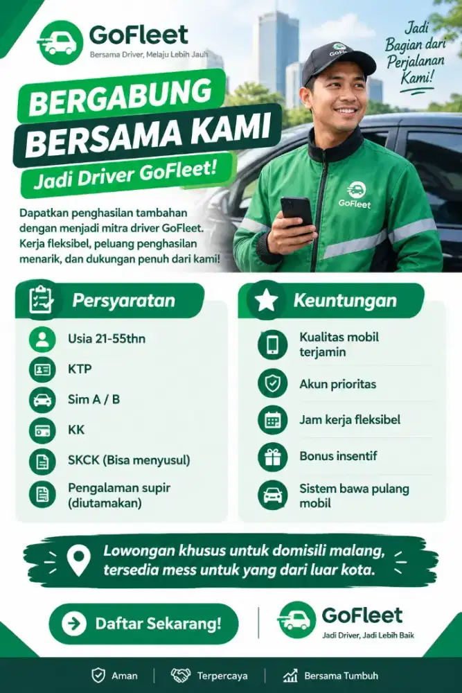 Lowongan Driver GoFleet Malang