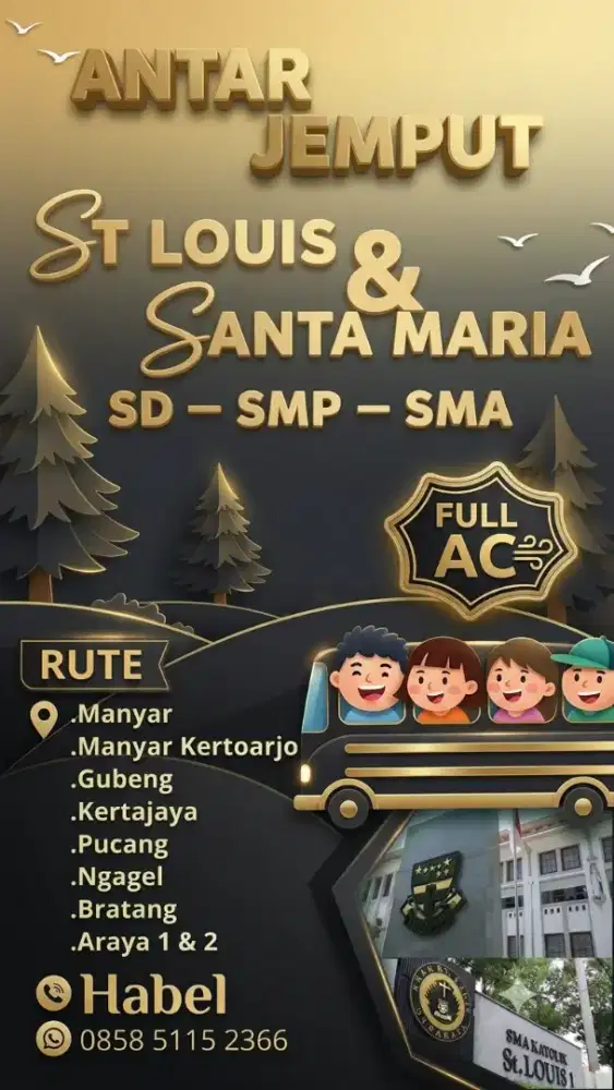 Jasa antar jemput sekolah santa maria dan st louis