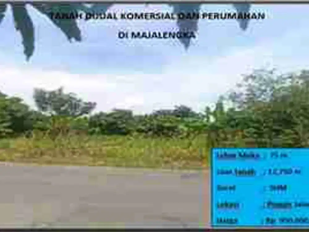 Tanah komersial dan pemukiman Majalengka