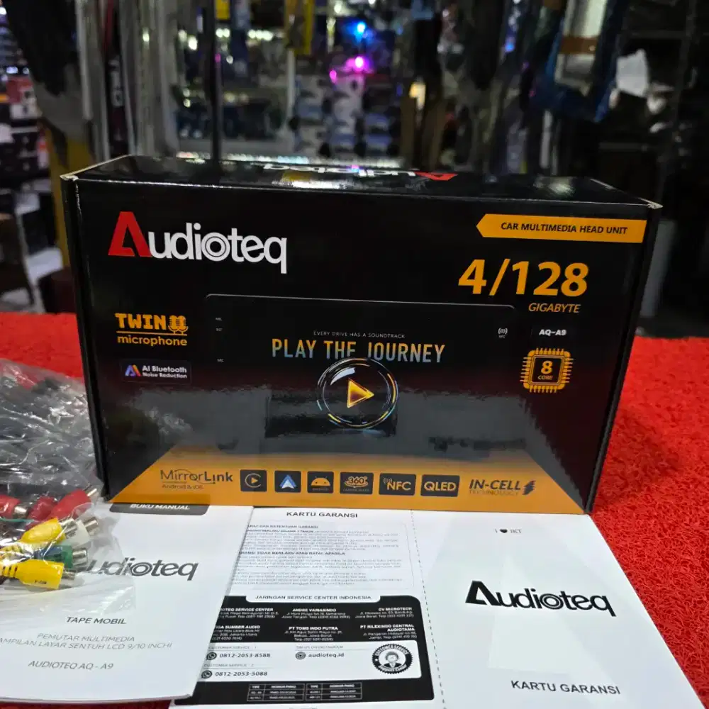Head Android Audioteq TWIN AQ-A9 4GB+128GB NFC Suport 360 QLED 9 in