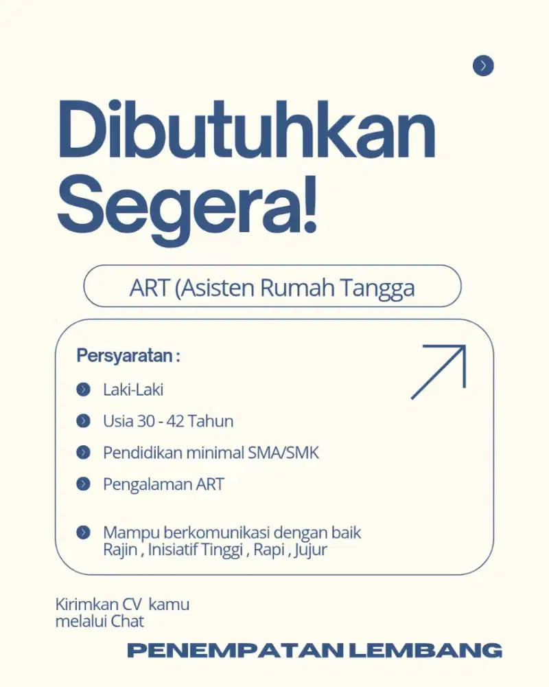 Lowongan Asisten Rumah Tangga
