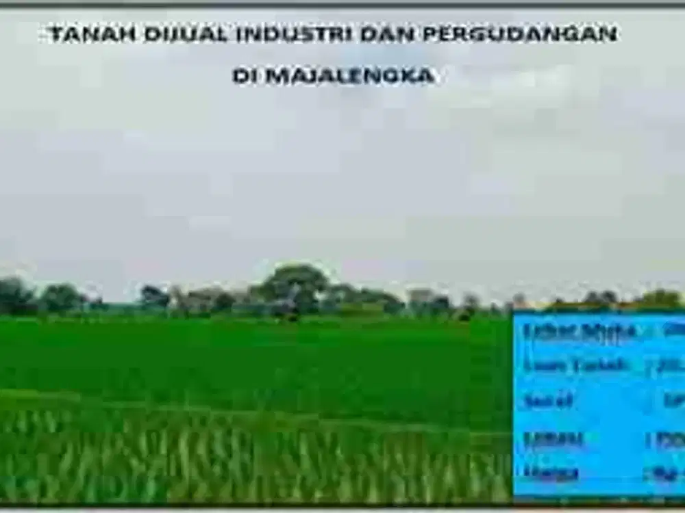 Tanah industri dan pergudangan Majalengka