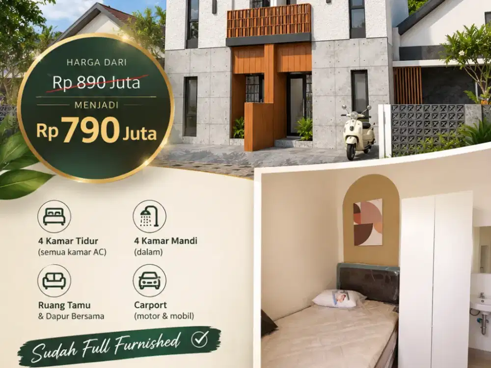 KOST PREMIUM HEGARMANAH JATINANGOR — TURUN HARGA JADI 790 JUTA!