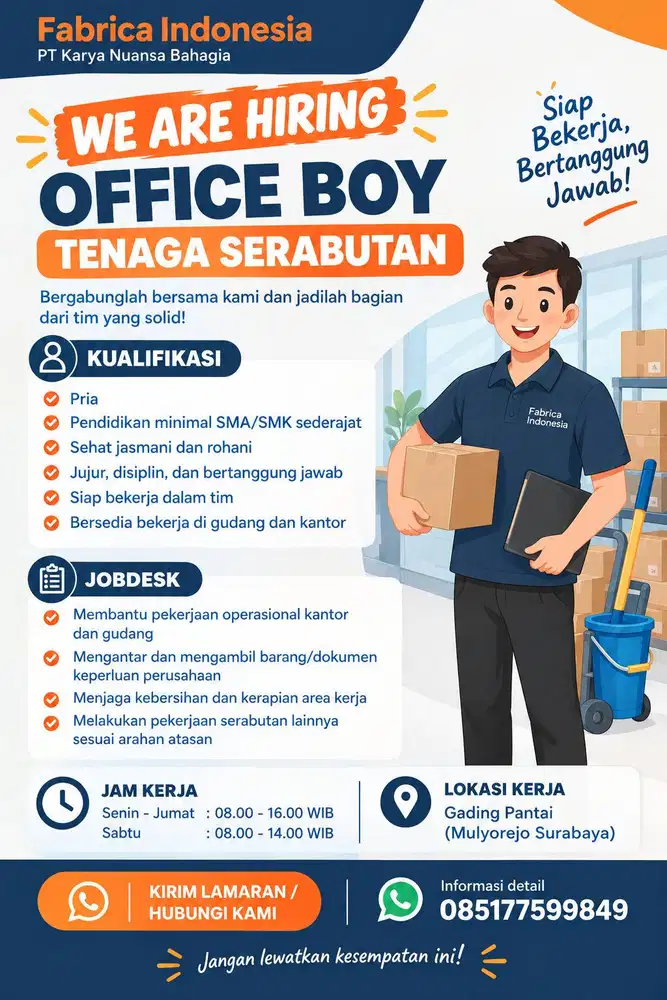 OFFICE BOY TENAGA SERABUTAN