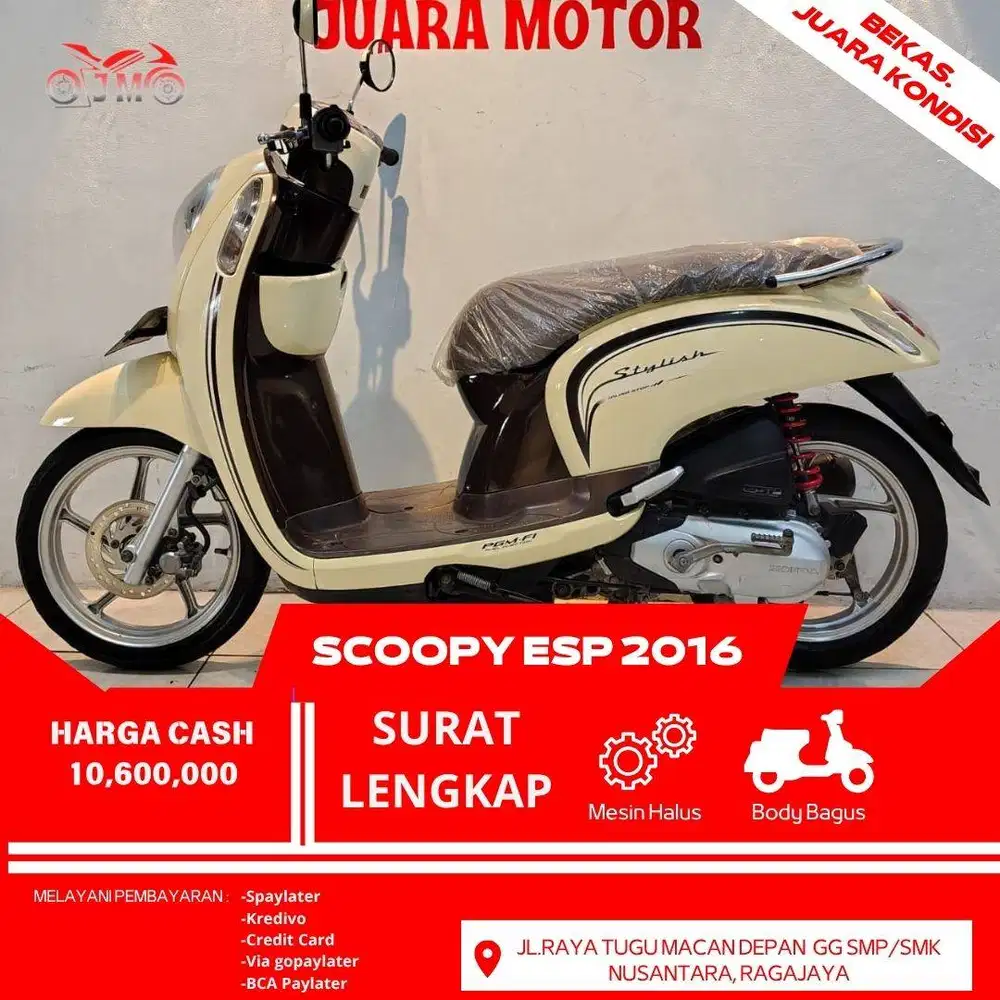 HONDA SCOOPY ESP 2016 SURAT LENGKAP KONDISI TERAWAT DAN SIAP PAKAI