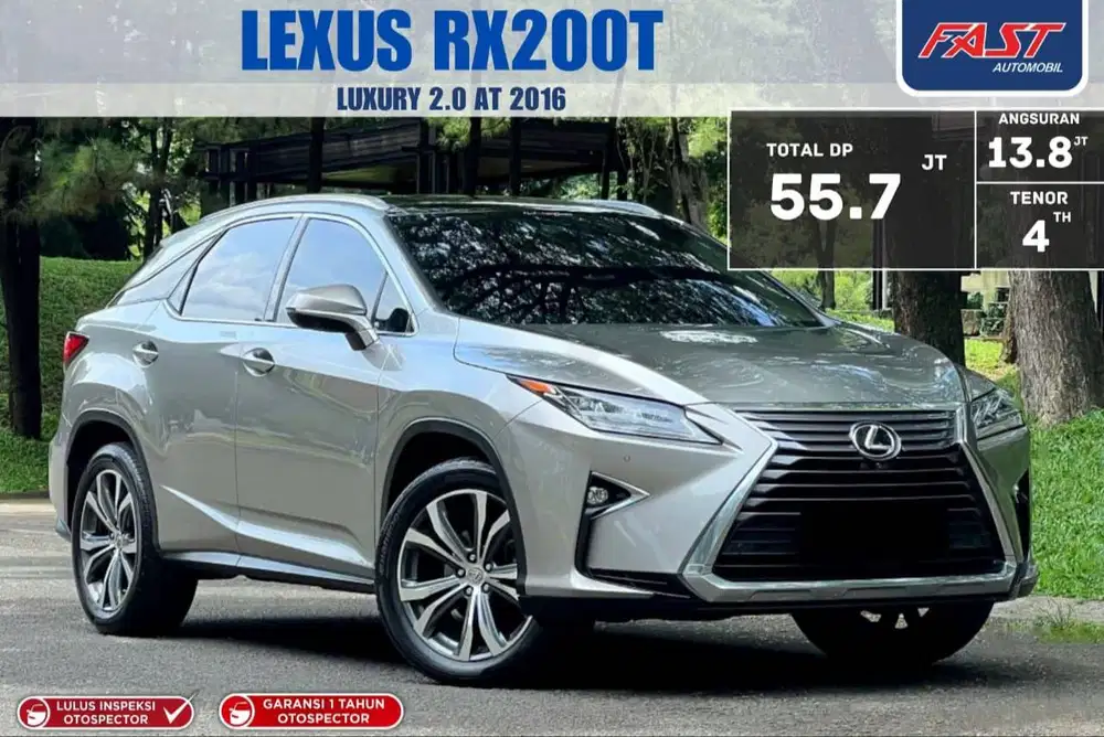 DP 55JT LEXUS RX200 T 2016 LUXURY 2.0 AT LOW KM.63RB & PAJAK PANJANG