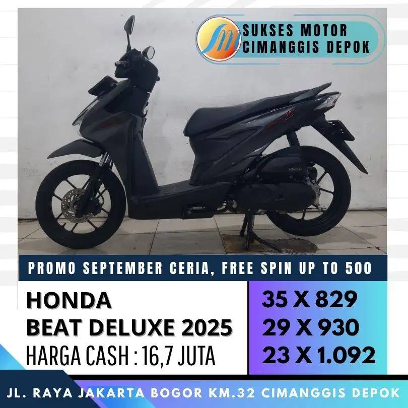 HONDA BEAT DELUXE 2025 TERMURAH CASH KREDIT UNIT MULUS BERGARANSI
