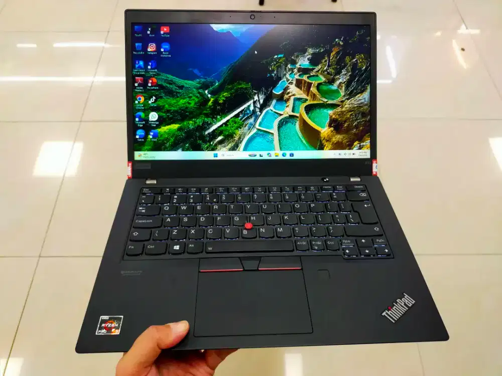 Dijual laptop Lenovo Thinkpad x13 AMD RYZEN 5 PRO ram 16GB Fingerprint