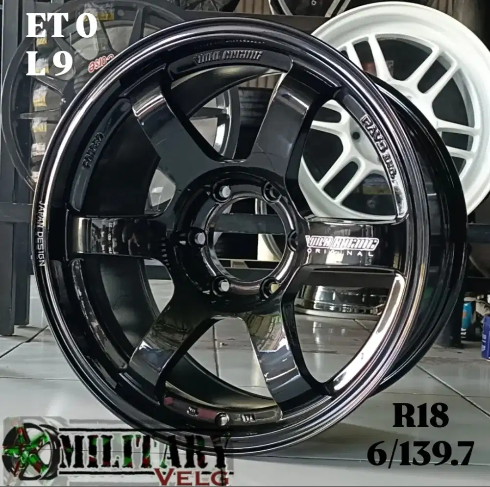 TE37 Progresif Flowforming R18 Blackglossy