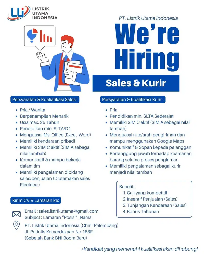 Sales PT. Listrik Utama Indonesia