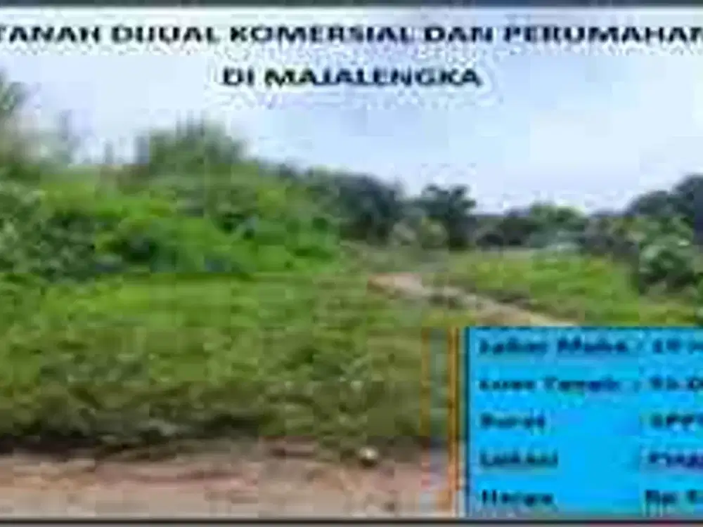 Tanah komersial dan pemukiman majalengka