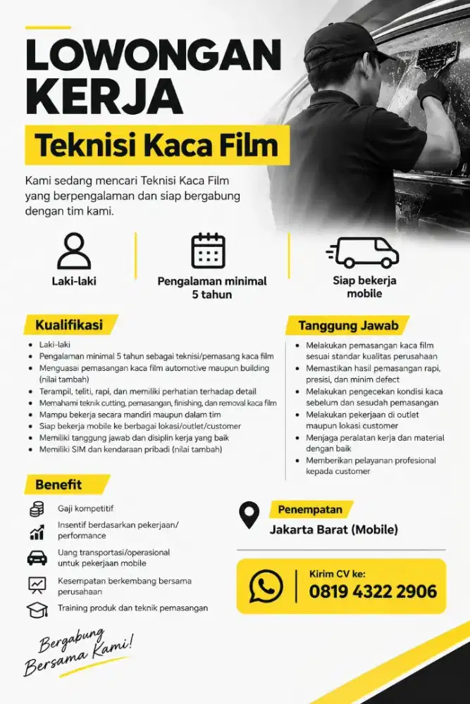 Teknisi Kaca Film