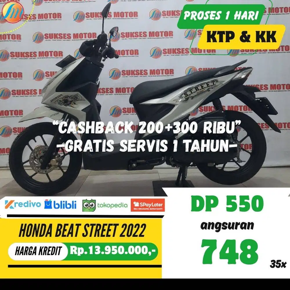 HONDA BEAT STREET 2022 PAJAK ON SURAT LENGKAP JUAL CASH/KREDIT