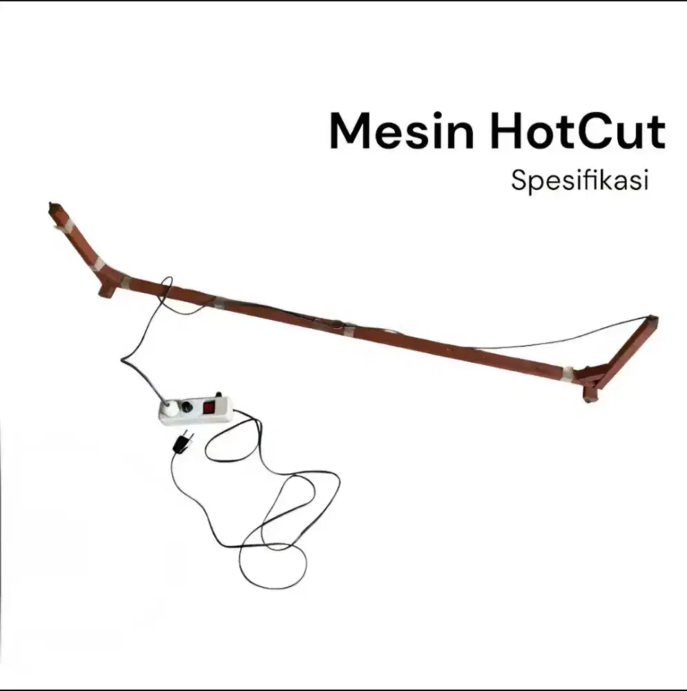 operator cutting potong kain HOT CUT kawat