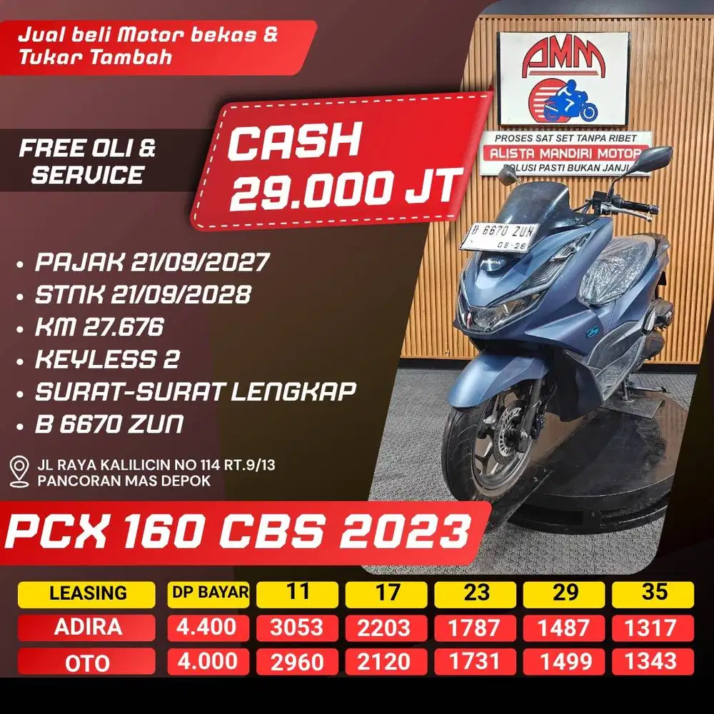 PCX 160 CBS 2023 BISA KREDIT/TUKAR TAMBAH/PAKAI CC/PAYLATER