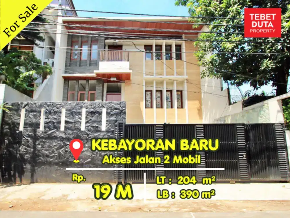 Dijual Rumah Kebayoran Baru Lokasi Strategis Dekat Kawasan SCBD Jalan 2 Mobil