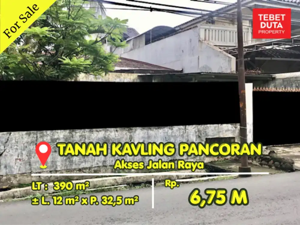 Dijual Tanah Kavling Pengadegan Pancoran Cocok Buat Usaha dan Kantor Akses Jalan Raya
