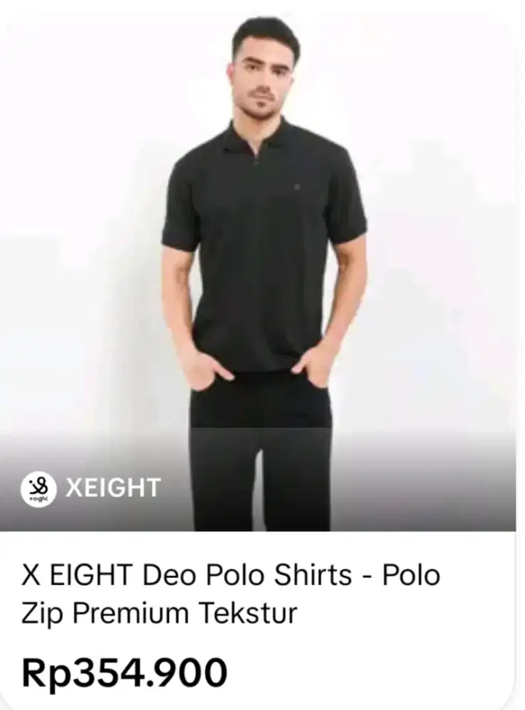 Kaos polo zip brand X Eight