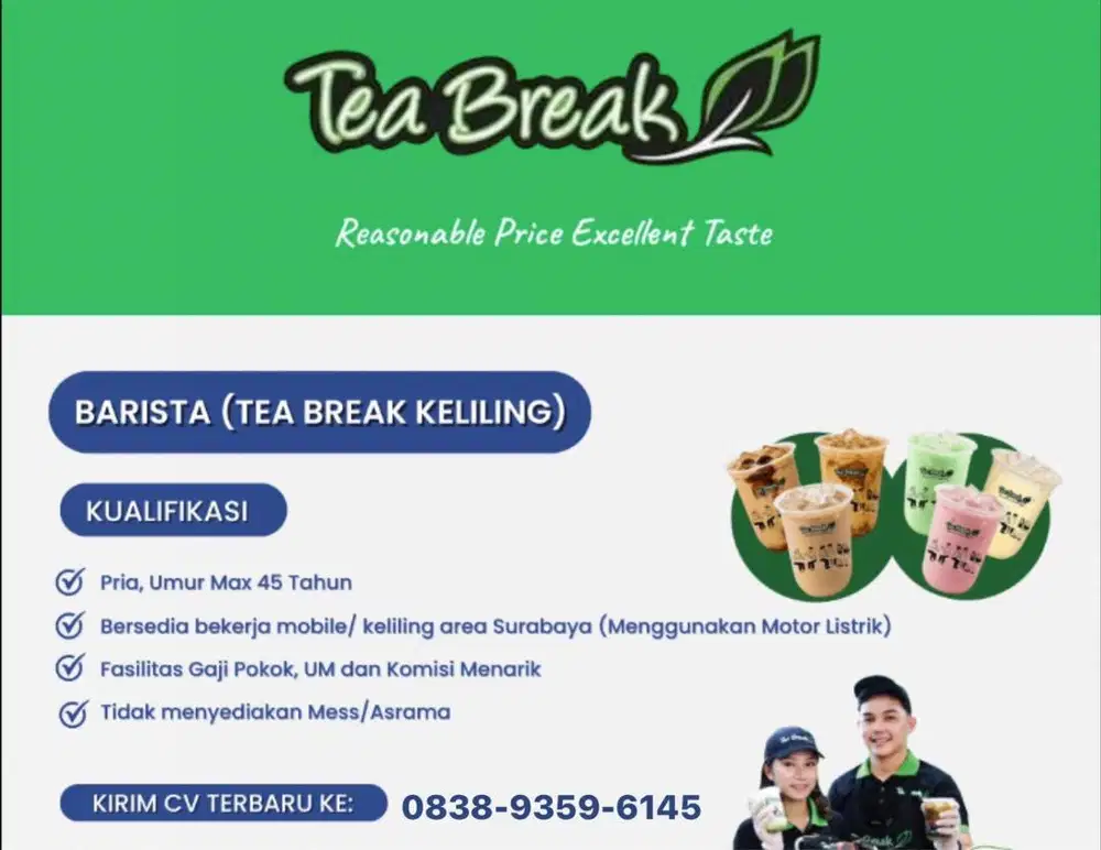 dibutuhkan segera Tea Break Express Bike
