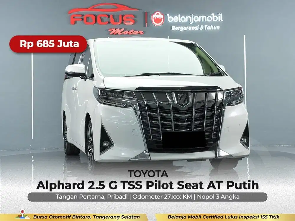 [ GARANSI 5THN ] Toyota Alphard 2.5 G Pilot Seat AT 2021/2022/2023