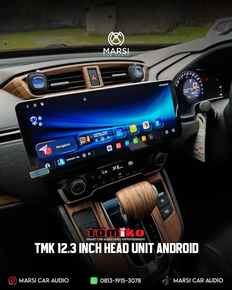 | paket head unit android 12,3inch & camera 360 jernih lens sony chip|