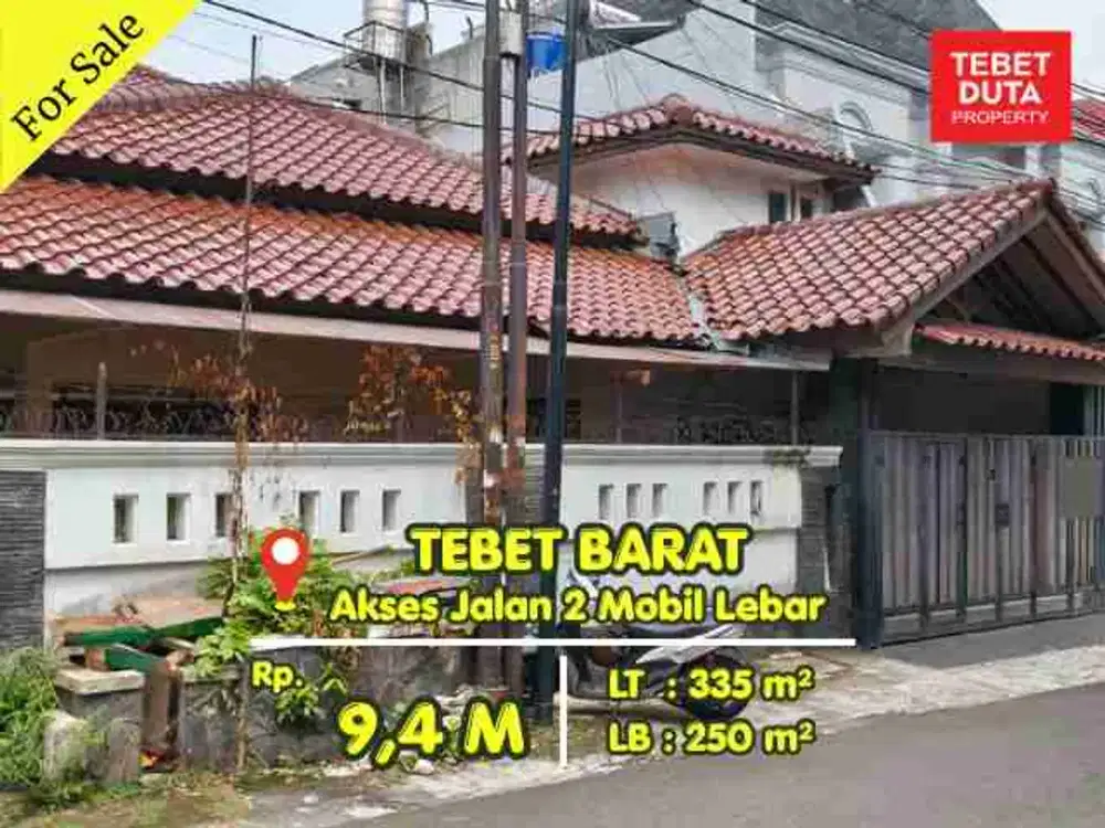 Dijual Rumah Tebet Barat Lokasi Dekat Taman Eco Park Strategis Nyaman Jalan 2 Mobil Lebar