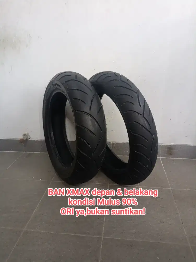 Ban xmax depan belakang, Ori Mulus 90%. Dunlop 120/70-15 & 140/70-14