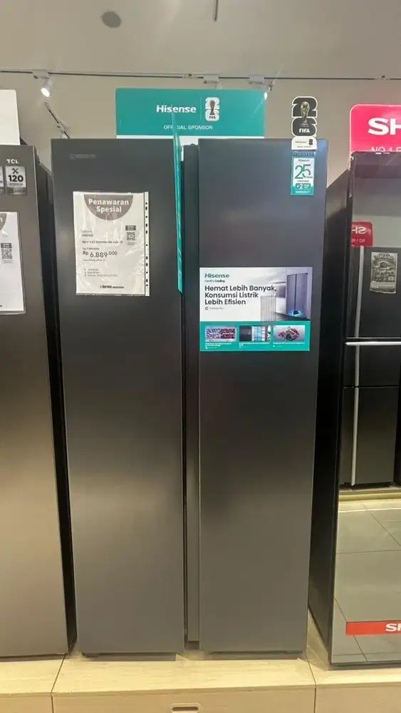 CICILAN RINGAN BUNGA RENDAH KULKAS HISENSE SBS 468LTR
