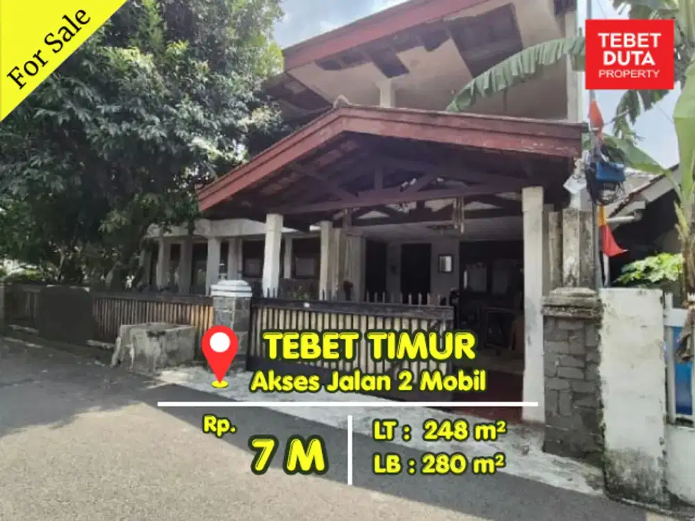 Dijual Cepat Rumah Tebet Timur Bisa Dibelah 2 Bagian Lokasi Strategis Jalan 2 Mobil (BU)