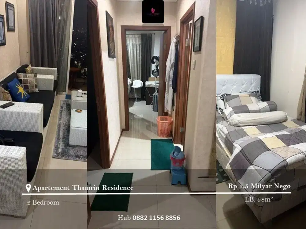 Dijual Apartement Thamrin Residence Mid Floor 2BR Furnished