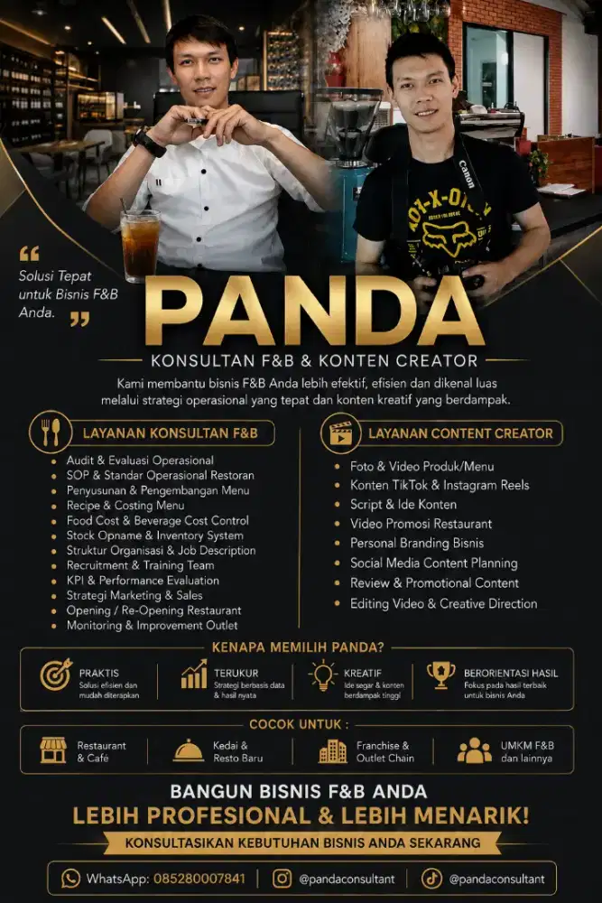 Jasa konsultan F&B