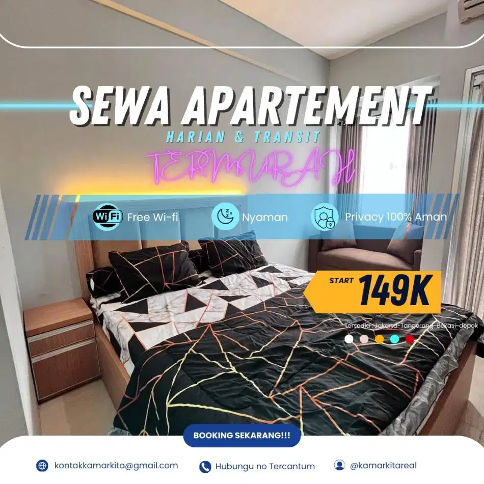 Sewa Apartemen Grand Kamala Lagoon Harian/Transit Termurah Bekasi