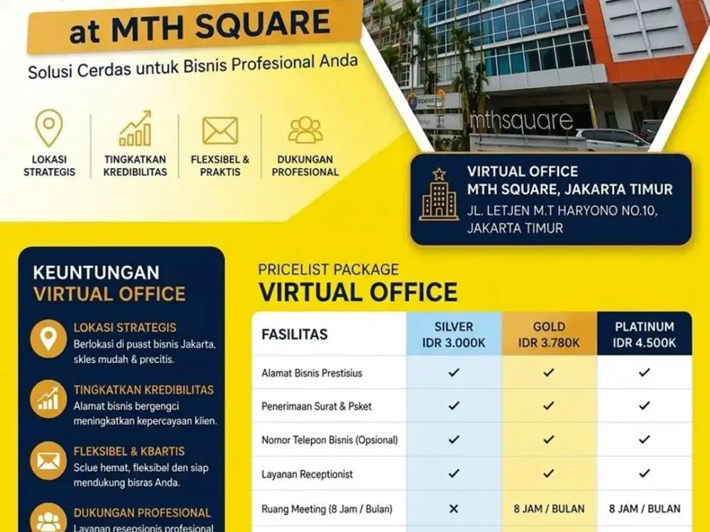 Virtual office MTH Square Jakarta timur