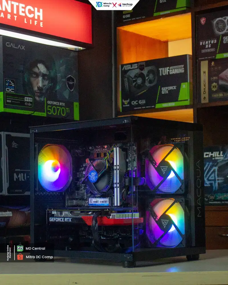 Komputer Gaming Intel Core i3 10100F Ram 16GB DDR4 GTX 1050 ti