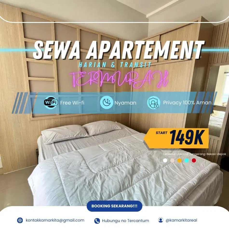 Sewa Apartemen Bekasi Utara Patraland Urbano Harian/Transit Termurah