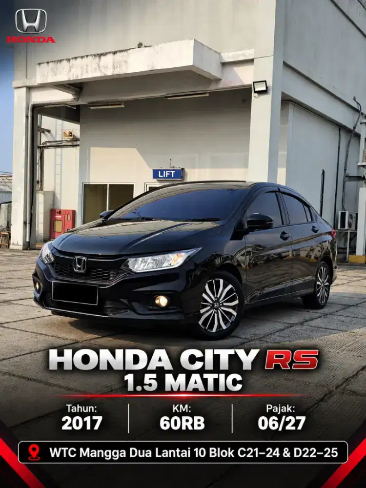 City RS 1.5 matic tahun 2017 km:60rb Hitam