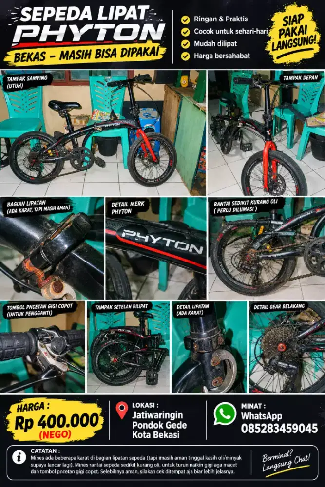 Sepeda Lipat Phyton Murah