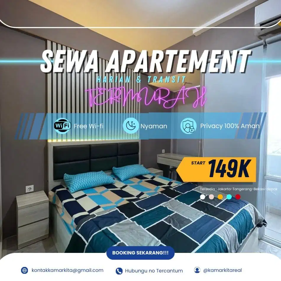 Sewa Apartemen SPRINGWOOD RESIDENCE Harian/Transit Termurah Tangerang