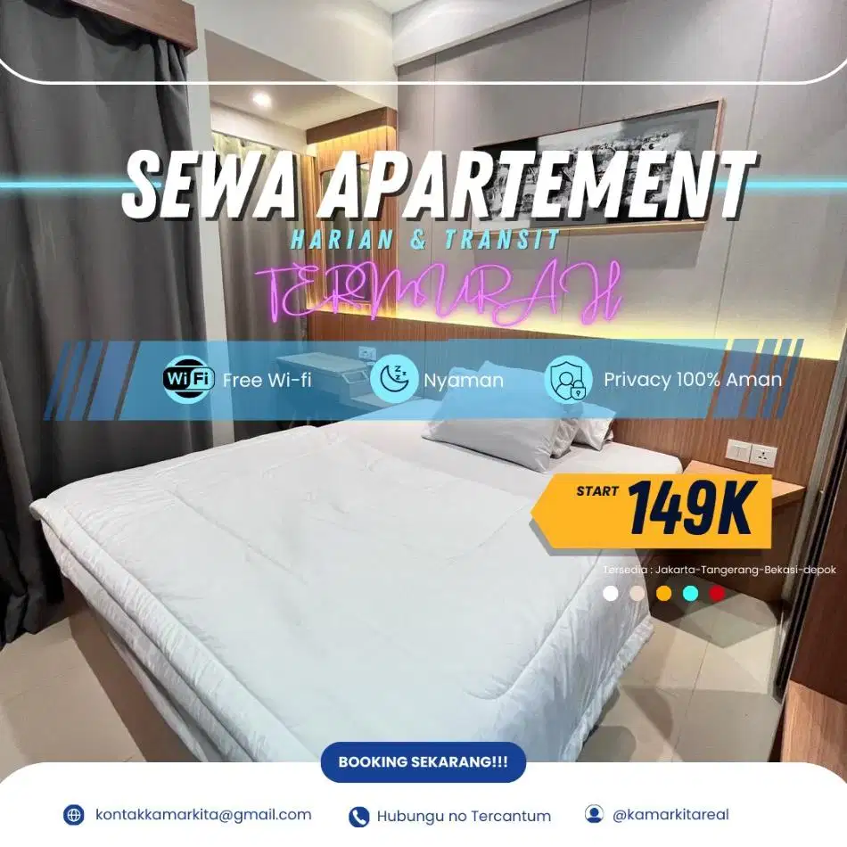 Sewa Apartemen TREEPARK CITY TANGERANG Harian/Transit Termurah