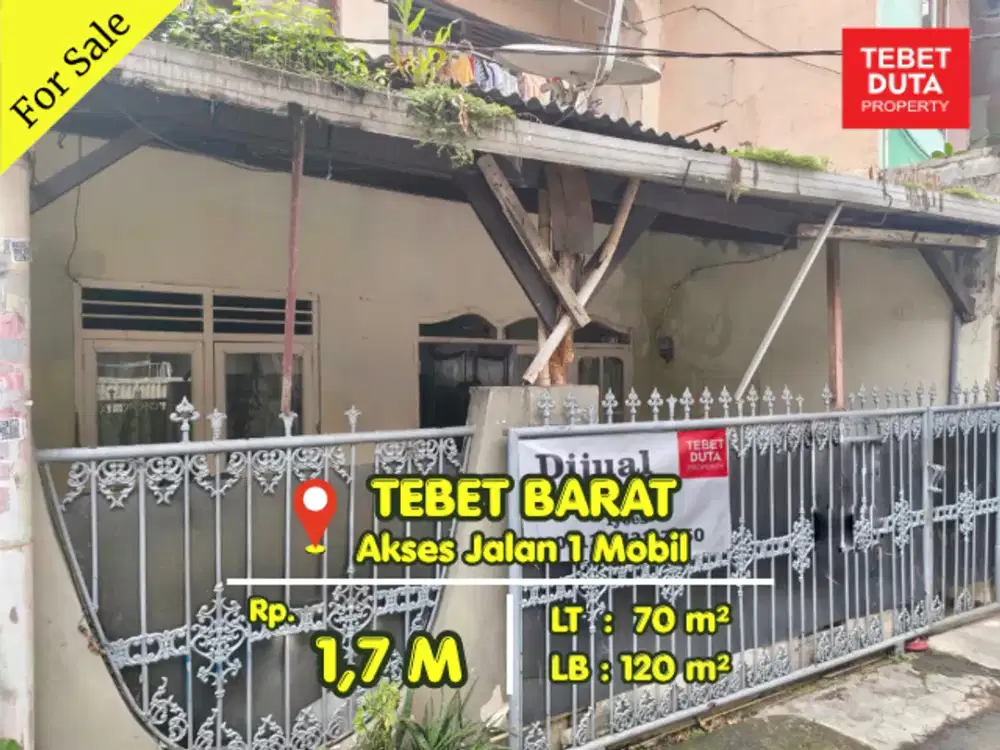 Dijual Cepat Rumah Tebet Timur 2 Lantai Lokasi Strategis Jalan 1 Mobil Jarang Ada