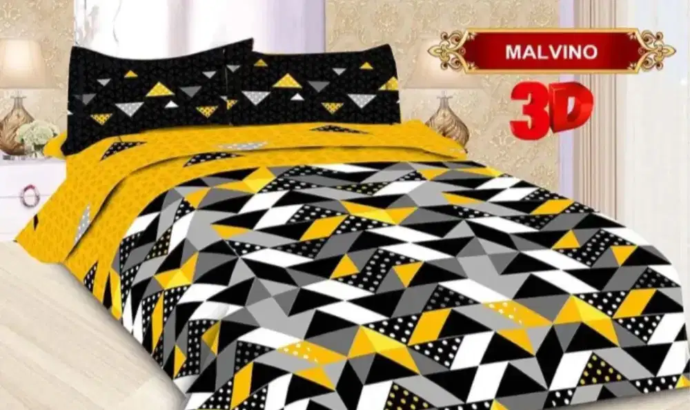 BEDCOVER BONITA DISPERSE 3D 180 X 200 SPREI, 2 PILLOWS + 2 BOLSTERS