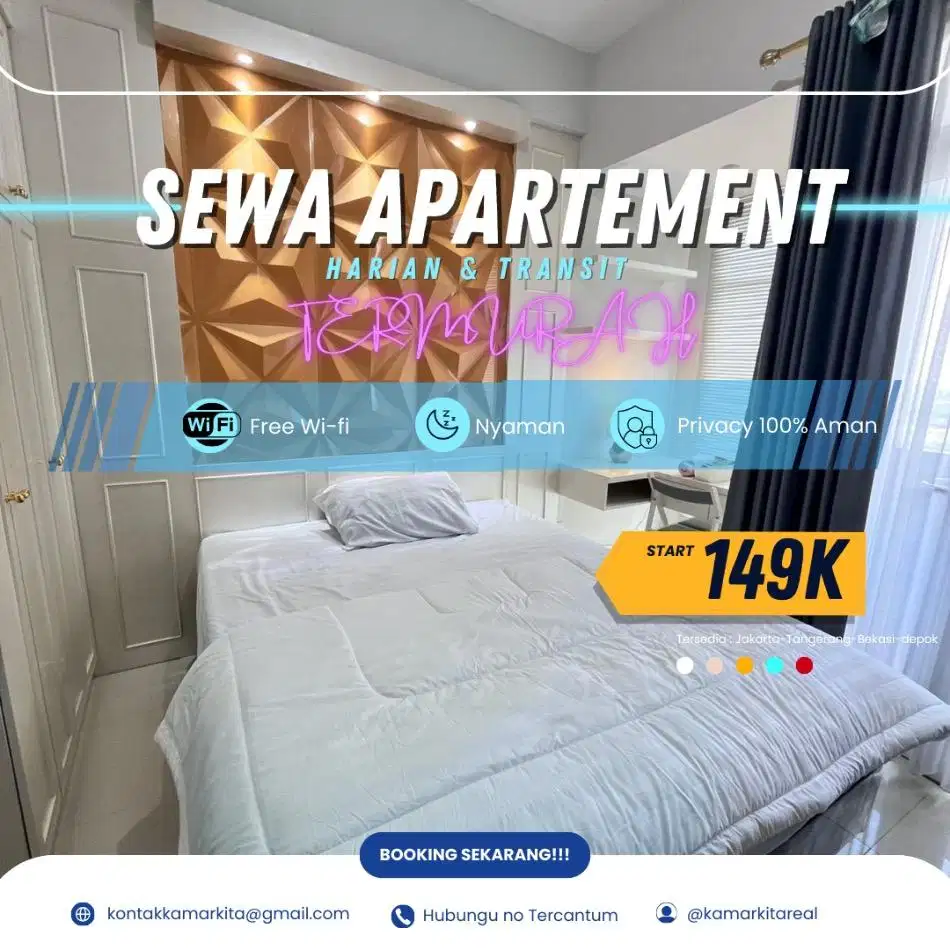 Sewa Apartemen Bintaro Icon Harian/Transit Tangerang selatan Termurah