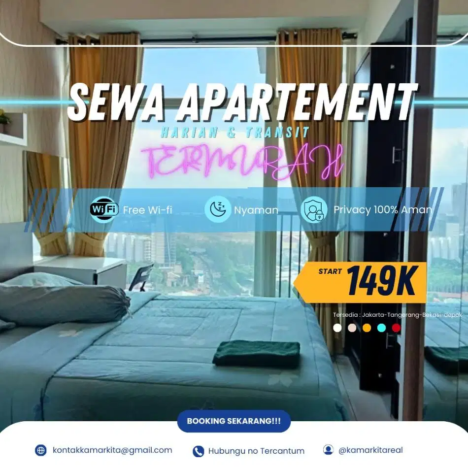 Sewa Apartemen LOFTVILLES CITY Harian/Transit Tangerang Termurah